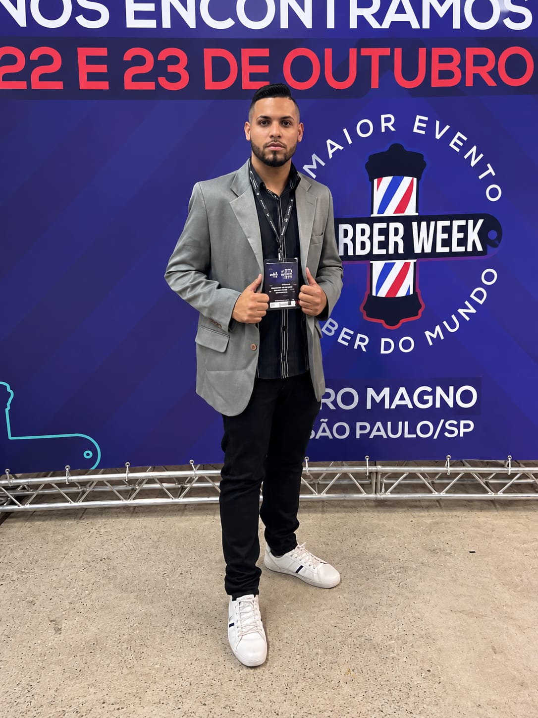 Whil Cortes em evento Barber Week